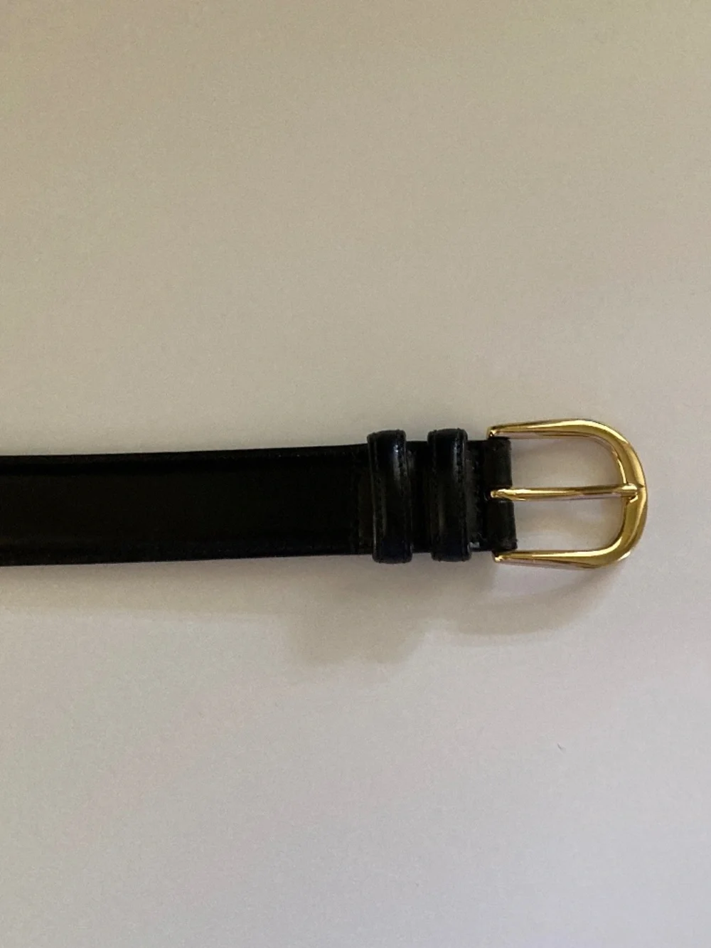 Trafalgar Women's/Men's Black Cortina Leather Dress Belt/Brass Buckle/36/NEW!